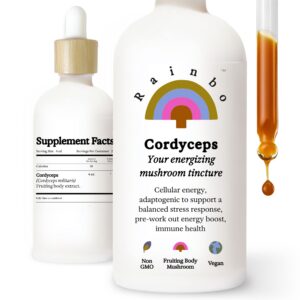 Frasco de tintura de hongo Cordyceps Rainbo