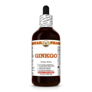 Tintura líquida orgánica de hoja seca de Ginkgo Biloba Hawaii Pharm