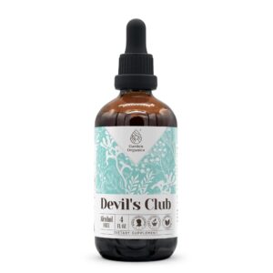 Tintura natural Devil's Club sin alcohol en botella 4 fl oz