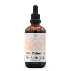 Tintura natural saw palmetto sin alcohol 4 fl oz botella frontal