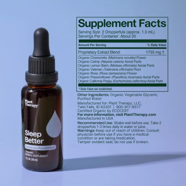 Tintura natural para sueño profundo Plant Therapy