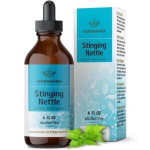 Version 1.0.0 Botella de tintura de ortiga Herbamama para apoyo urinario vegano