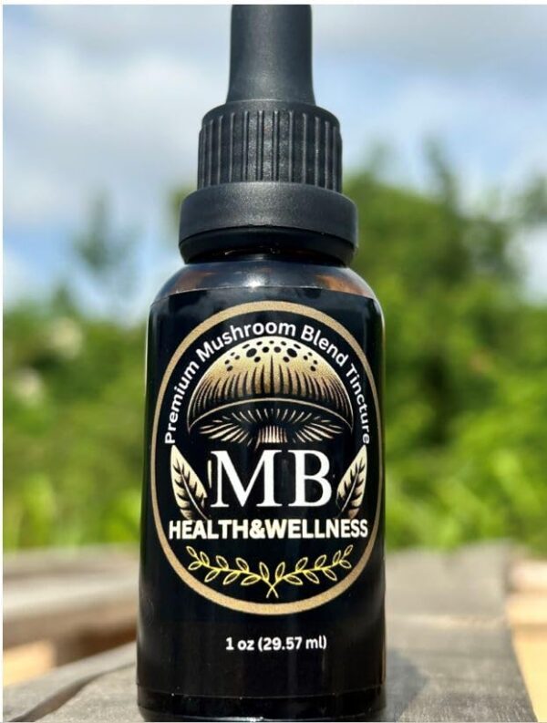 Tintura premium de hongos en botella