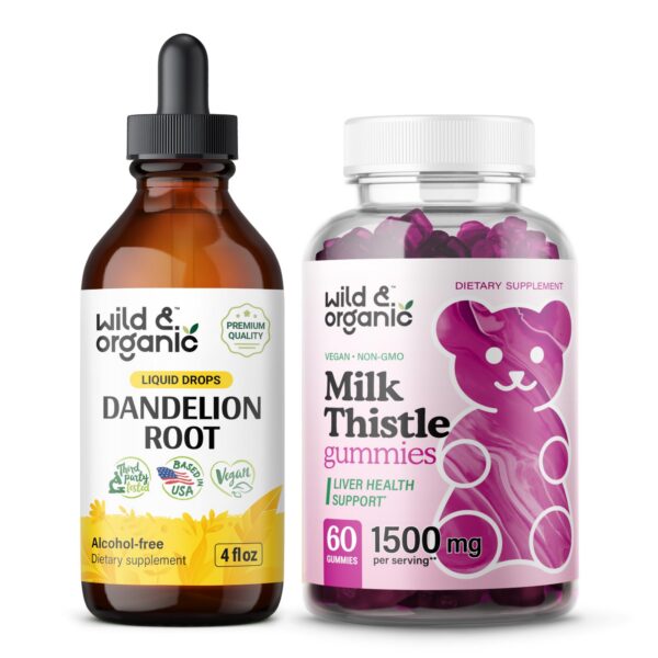 Tintura natural de raíz de diente de león Wild Organic para hígado