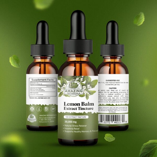 Version 1.0.0 Tintura de toronjil Amazing Botanicals apoyo cognitivo