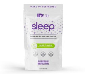 Tiras para dormir IDLife con melatonina y L-Teanina sabor menta