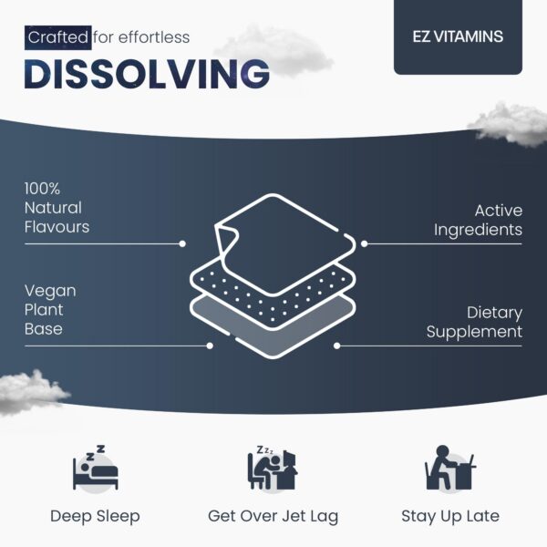 Tiras orales EZ VITAMINS para relajación y sueño saludable