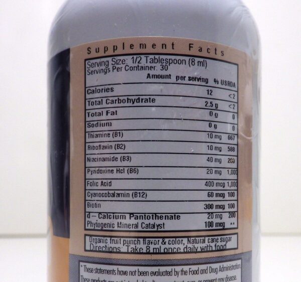 Version 1.0.0 Etiqueta del envase de Complete B Advanced Formula 8 onzas líquidas