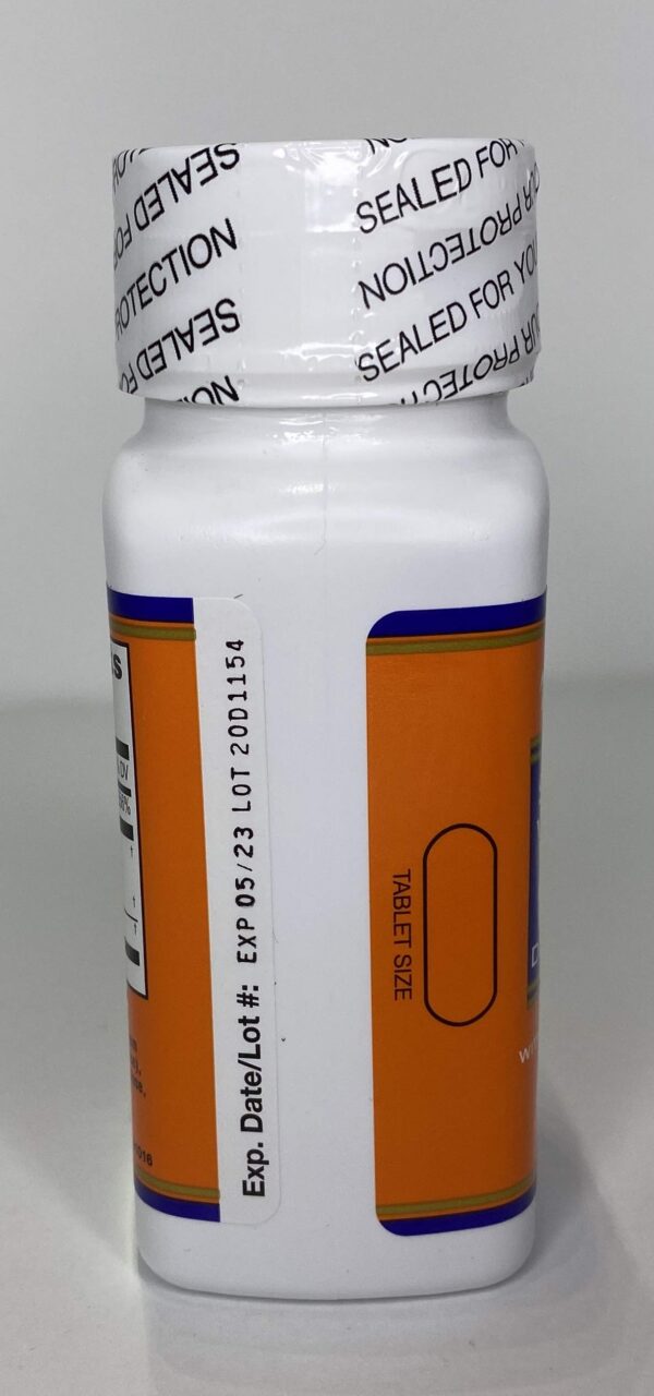 TJ's suplemento Vitamina C etiqueta y tabla nutricional