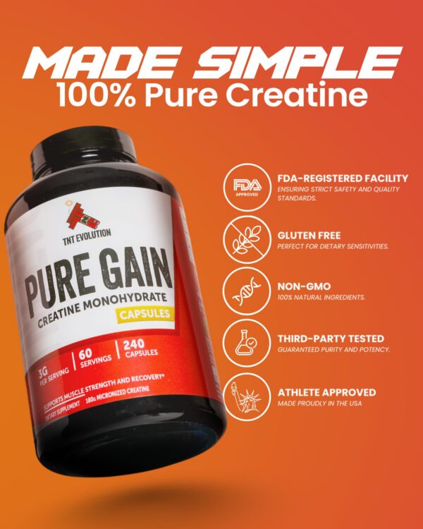 Etiqueta del producto creatina TNT Evolution