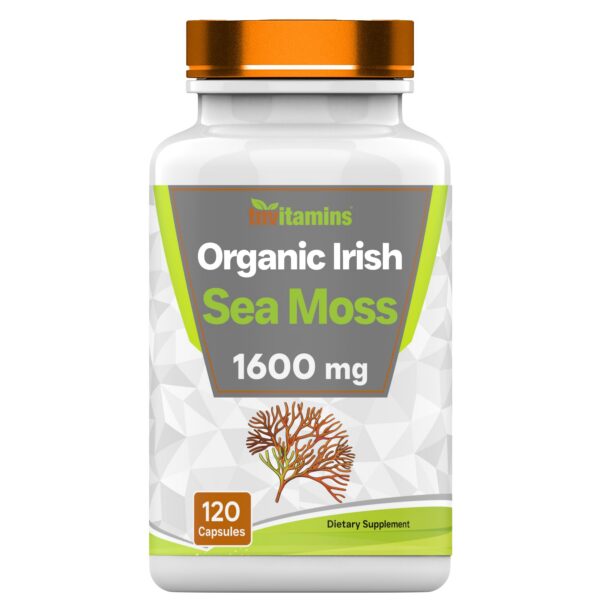 Musgo marino irlandés orgánico tnvitamins en frasco