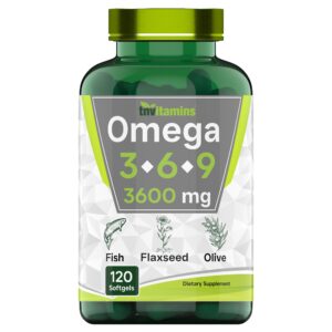 Version 1.0.0 TNVitamins Omega 3-6-9 botella y cápsulas blandas