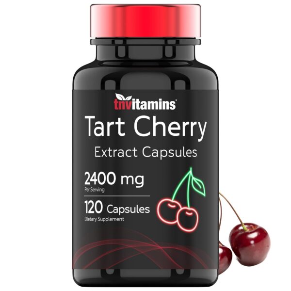 Frente del frasco TNVitamins Tart Cherry 2400 mg