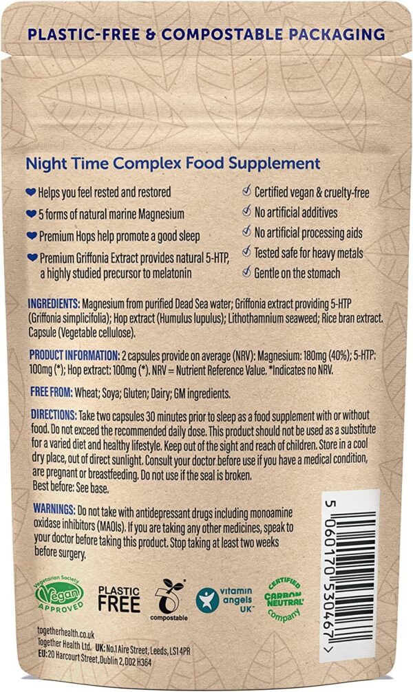 Etiqueta nutricional Oceanpure Magnesio