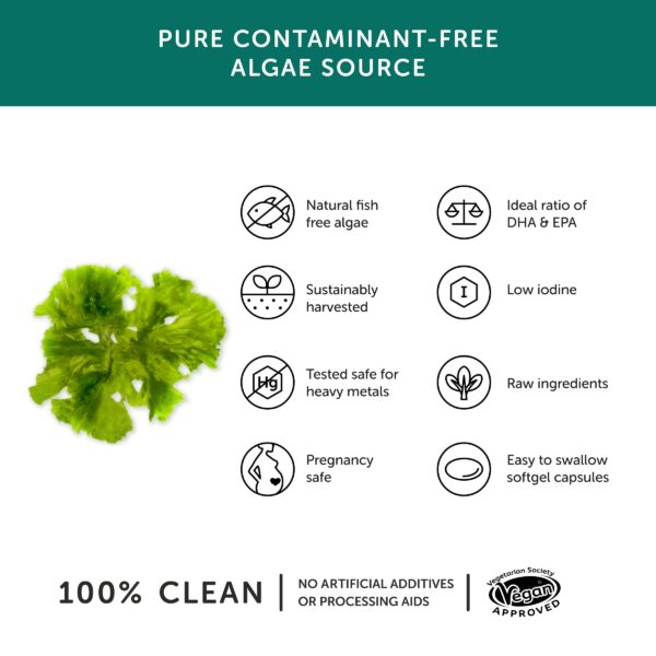 Etiqueta frontal con DHA y EPA