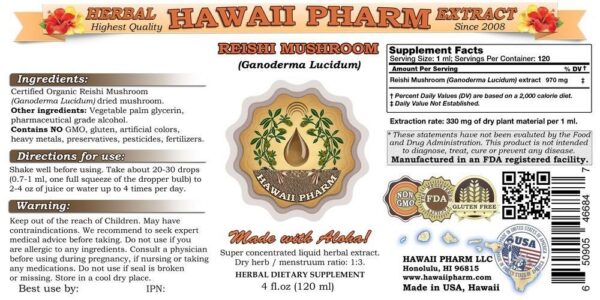Tónico Reishi con ingredientes naturales Ganoderma Lucidum