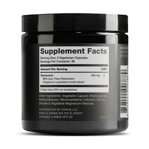 Cápsulas Toniiq resveratrol
