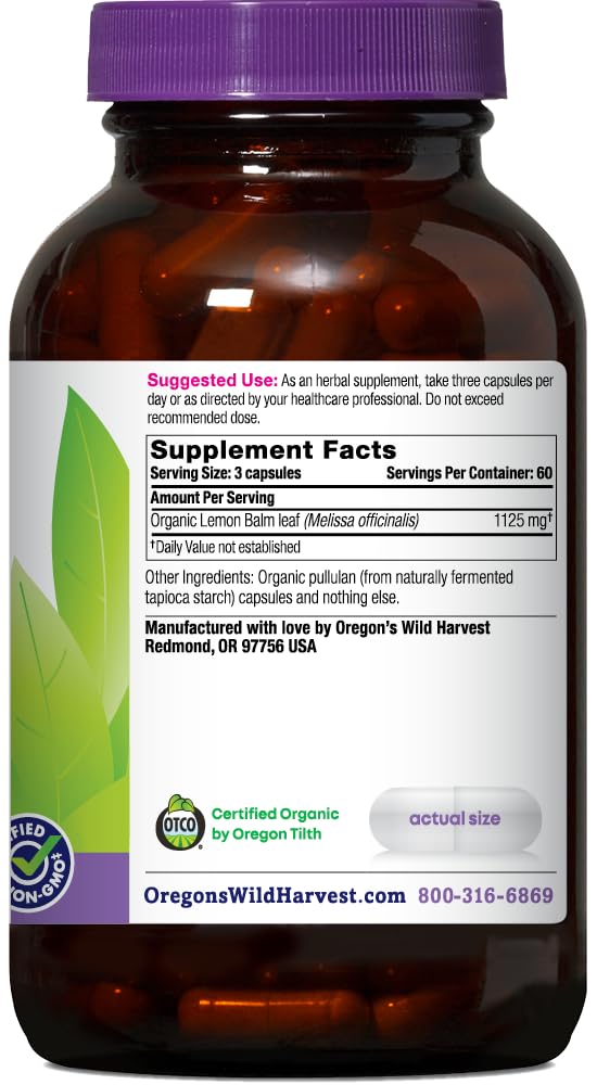 Version 1.0.0 Cápsulas veganas de toronjil pullulán