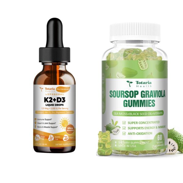 Version 1.0.0 Totaria liposomal D3 K2 gomitas frontal