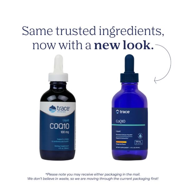 Etiqueta de ingredientes y porciones CoQ10