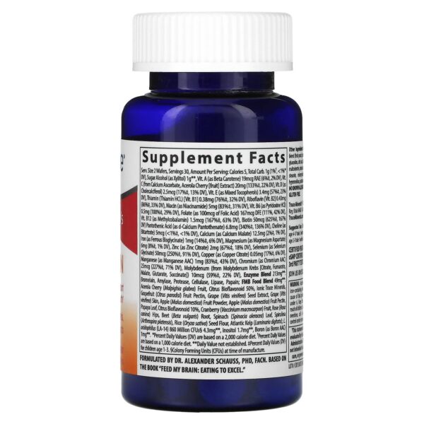 Vista lateral del empaque de Trace Minerals Feed My Brain