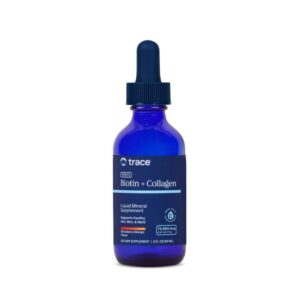 Trace Minerals Ionic Biotin + Collagen frasco con gotero
