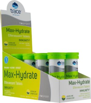 Trace Minerals Max-Hydrate tabletas efervescentes sabor limón lima