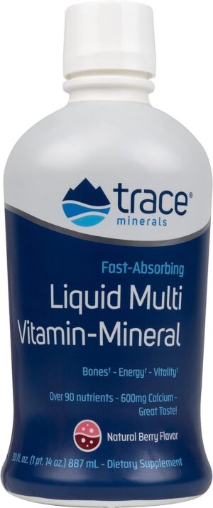 Version 1.0.0 Trace Minerals Multivitamínico Líquido mostrando botella