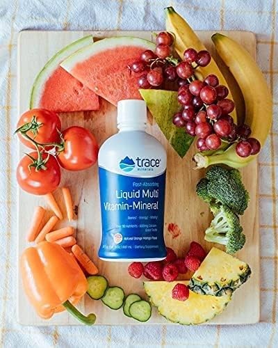 Trace Minerals Multivitamínico Líquido cerca con etiqueta