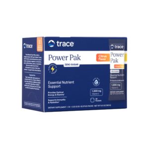 Version 1.0.0 Trace Minerals Power Pak sin azúcar mezcla en polvo sabor cítrico