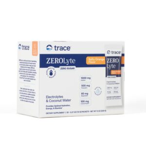 Caja Trace Minerals ZeroLyte y frasco