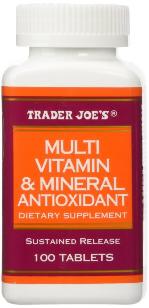 Etiqueta frontal de Trader Joe's multivitamínico