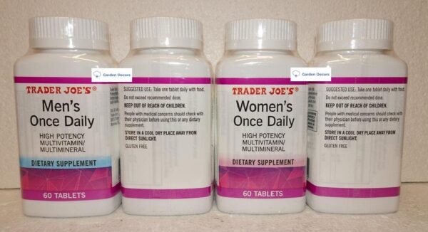 Trader Joe's multivitamínico alta potencia dos botellas