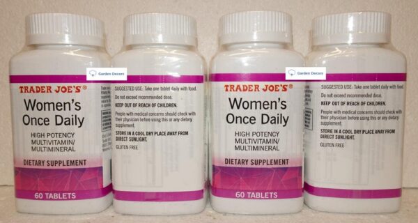 Trader Joe's suplemento multivitamínico mujeres 4 botellas