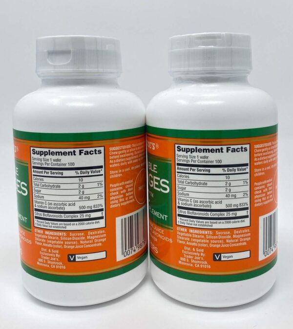 Etiqueta del producto Trader Joe's Vitamina C