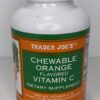Trader Joe's Vitamina C masticable sabor naranja - envase