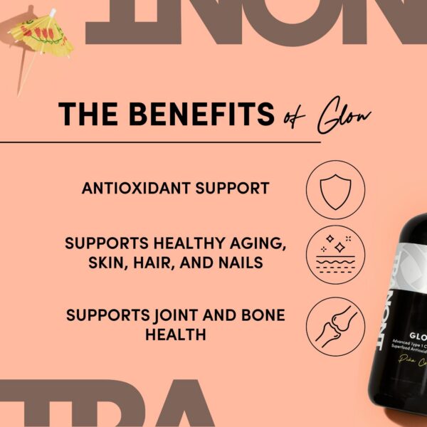 Etiqueta de Tranont Glow Piña Colada