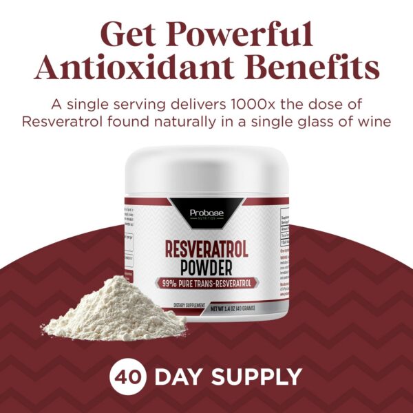 Etiqueta del polvo de resveratrol