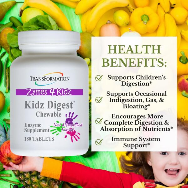 Kidz Digestive Enzymes empaque frontal