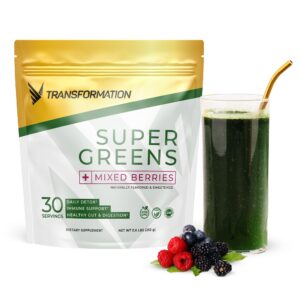 Version 1.0.0 Transformation Super Greens polvo jugo verde suplemento