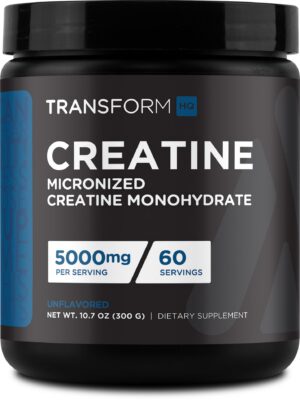 Frente de TransformHQ Creatine Monohydrate Powder sin sabor