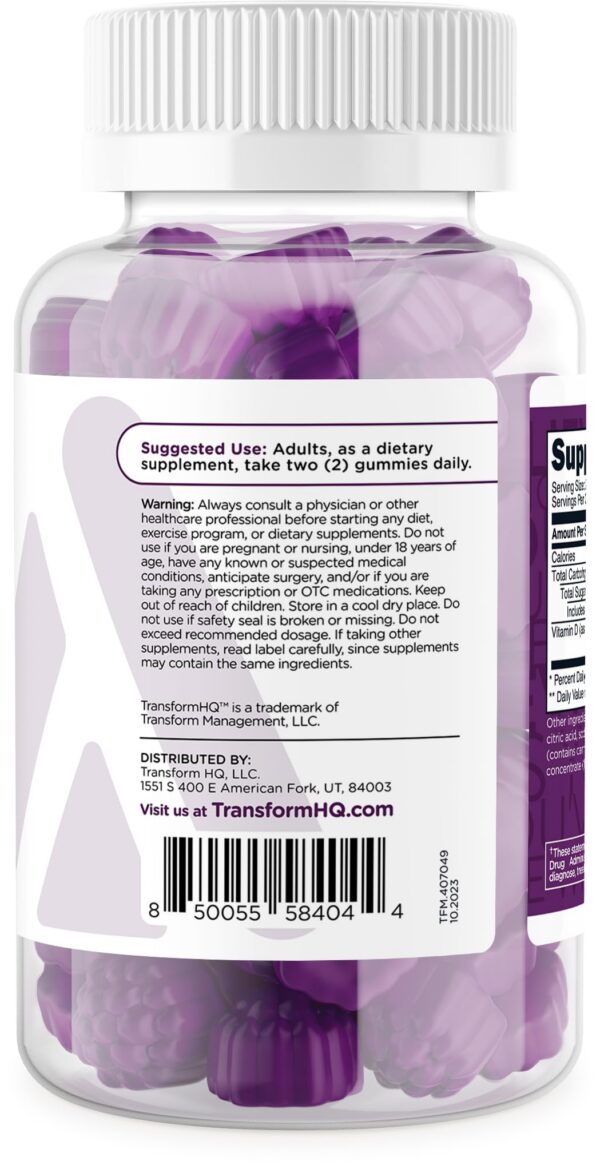 Version 1.0.0 Gomitas rojas en frasco TransformHQ