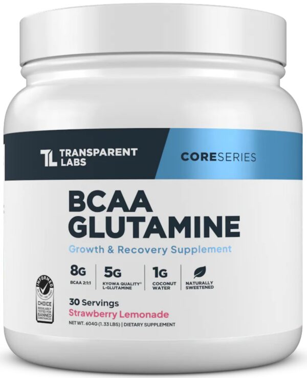 Version 1.0.0 Transparent Labs Intra Blast BCAA Glutamine frente envase
