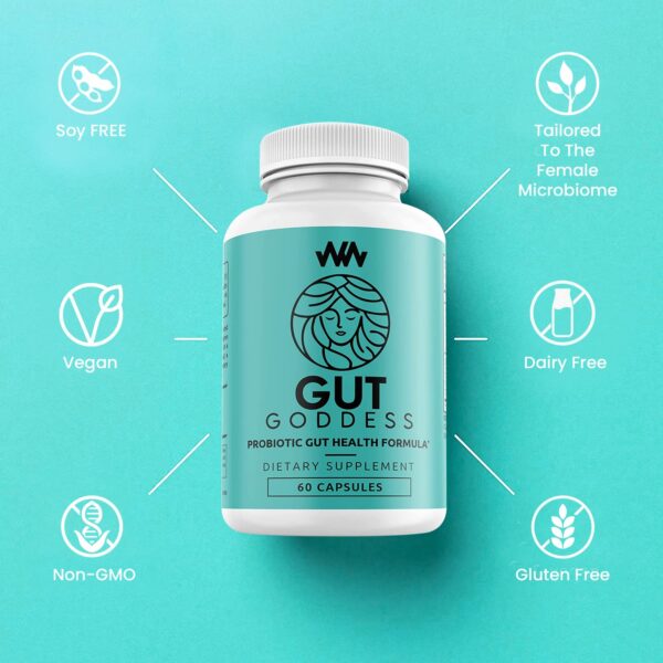 Etiqueta trasera de Gut Goddess