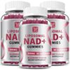 Tres frascos Gomitas NAD liposomal 500mg HUDETEX sabor arándano