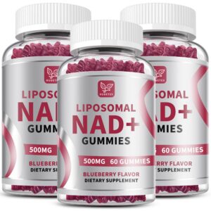 Version 1.0.0 Tres frascos Gomitas NAD liposomal 500mg HUDETEX sabor arándano