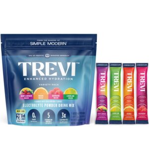 Version 1.0.0 Trevi electrolytes powder packet front view