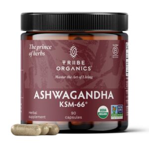 Version 1.0.0 Ashwagandha KSM-66 TRIBE ORGANICS frasco