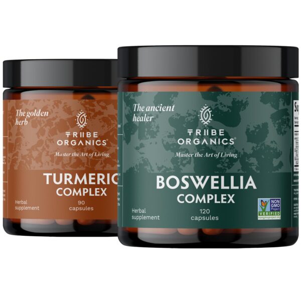 TRIBE ORGANICS dúo Resilience con cúrcuma y boswellia suplemento