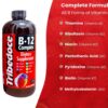 Tribedoce suplemento complejo B-12 vista lateral botella